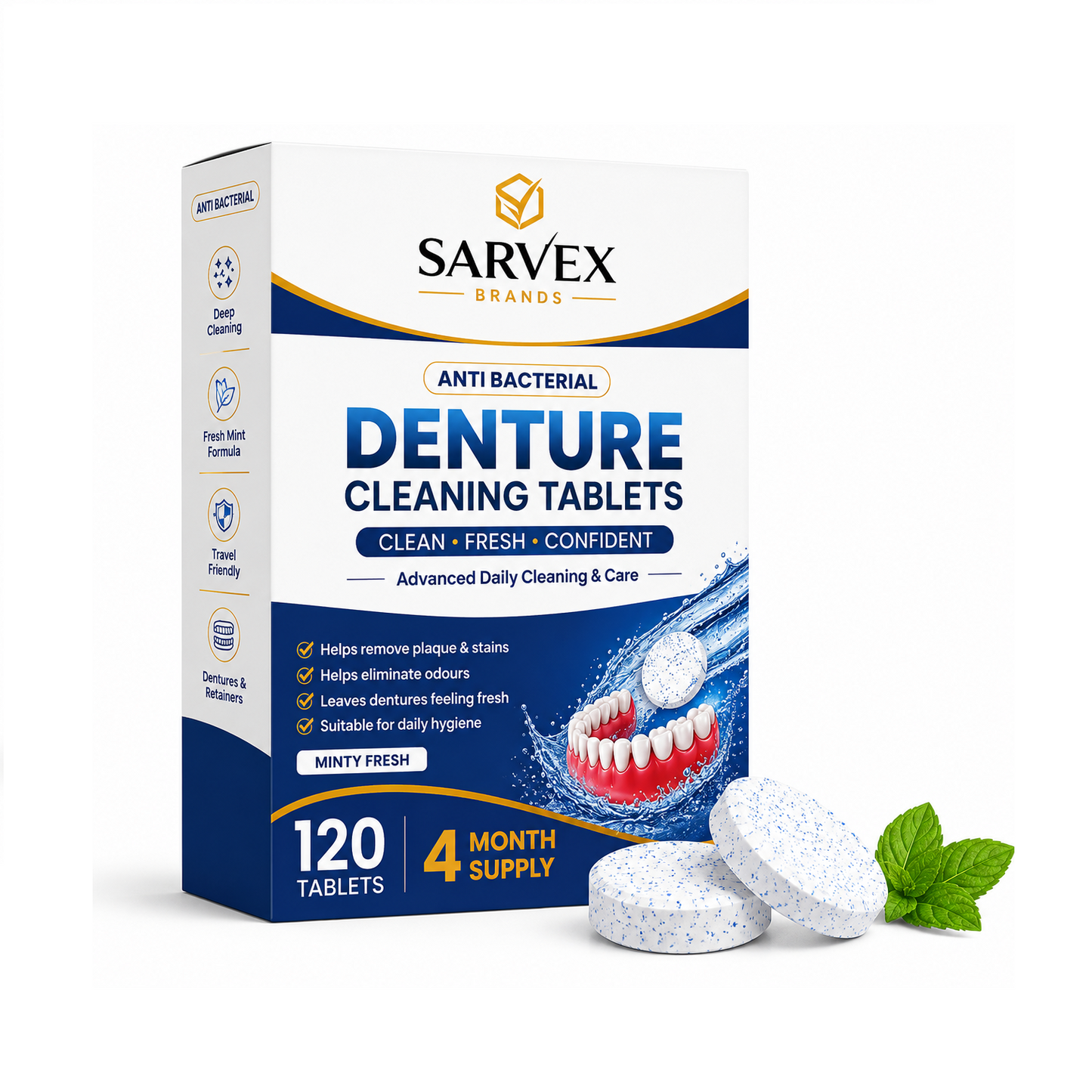 120 Denture Cleaning Tablets