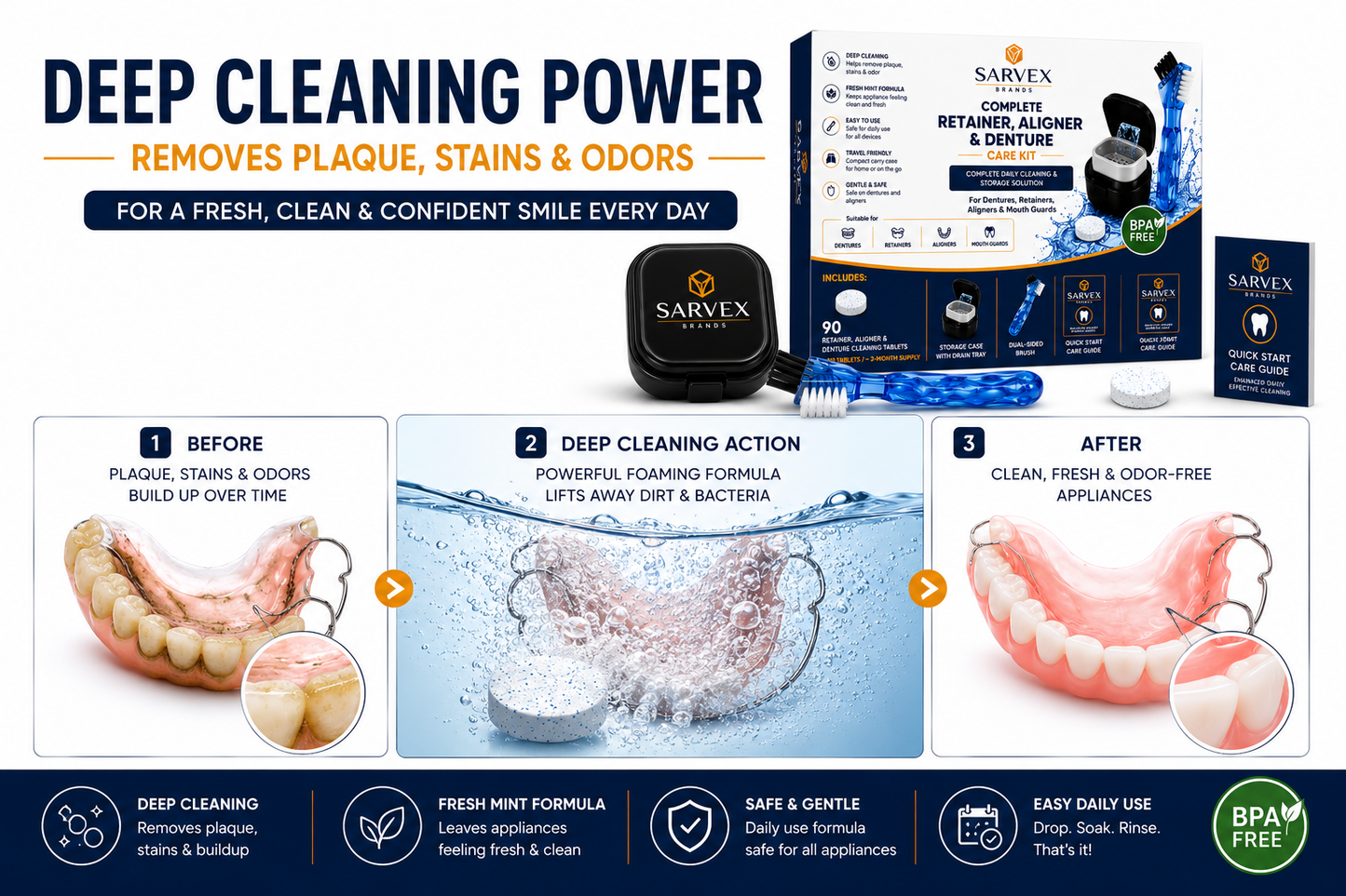 Complete Retainer, Aligner & Denture Care Kit