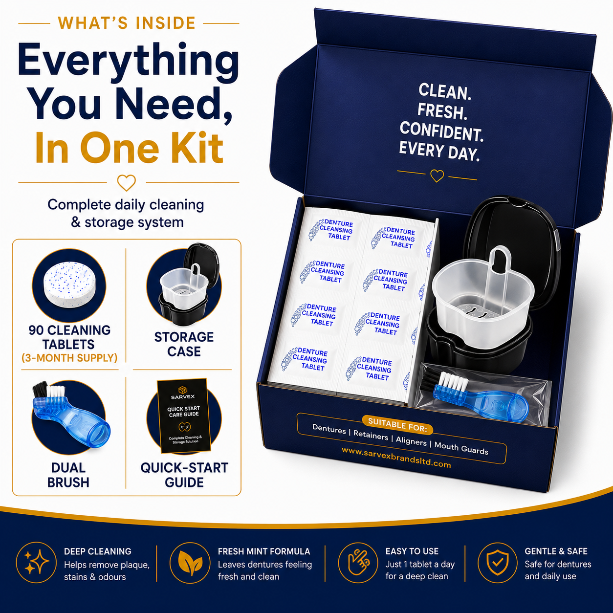 Complete Retainer, Aligner & Denture Care Kit